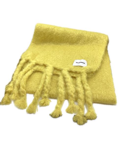 JIL SANDER（ジルサンダー）JIL SANDER (ジルサンダー) モヘアフリンジマフラー イエローの古着・服飾アイテム