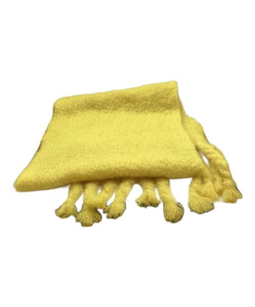 JIL SANDER（ジルサンダー）JIL SANDER (ジルサンダー) モヘアフリンジマフラー イエローの古着・服飾アイテム