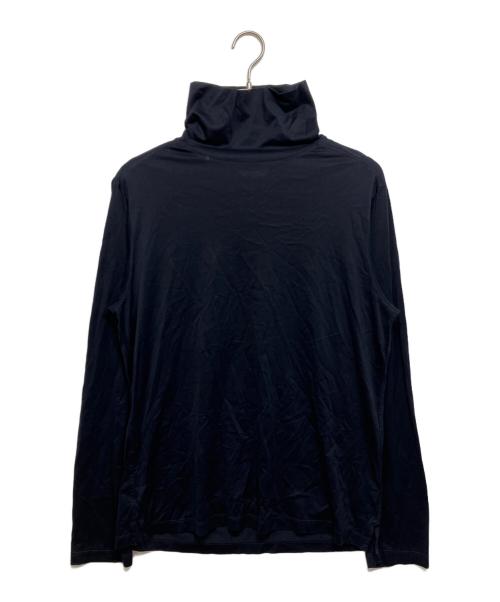 HERMES（エルメス）HERMES (エルメス) ショルダーHロゴ タートルネックカットソー ネイビー サイズ:ＸＬの古着・服飾アイテム