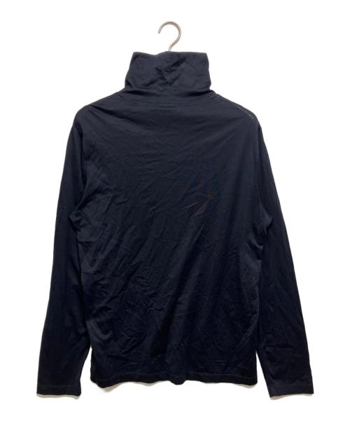HERMES（エルメス）HERMES (エルメス) ショルダーHロゴ タートルネックカットソー ネイビー サイズ:ＸＬの古着・服飾アイテム