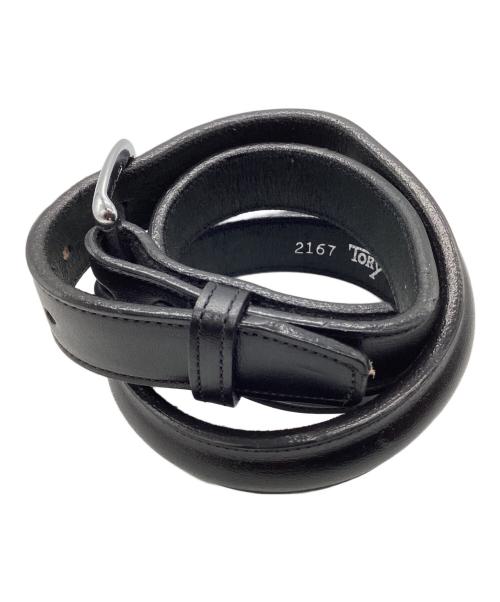 TORY LEATHER（トリーレザー）TORY LEATHER (トリーレザー) CLASSIC BRIDLE LEATHER RAISED BELT/ブライドルレザーラウンドレイズドベルト ブラックの古着・服飾アイテム