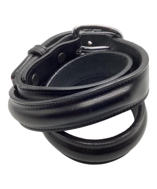 TORY LEATHER（トリーレザー）TORY LEATHER (トリーレザー) CLASSIC BRIDLE LEATHER RAISED BELT/ブライドルレザーラウンドレイズドベルト ブラックの古着・服飾アイテム