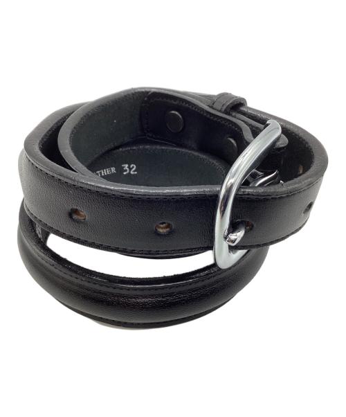 TORY LEATHER（トリーレザー）TORY LEATHER (トリーレザー) CLASSIC BRIDLE LEATHER RAISED BELT/ブライドルレザーラウンドレイズドベルト ブラックの古着・服飾アイテム