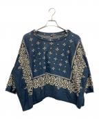 45Rフォーティファイブ・アール）の古着「ギマニットジャカードのビッグTシャツ」｜インディゴ