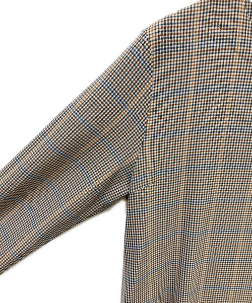 45R（フォーティファイブ・アール）45R (フォーティファイブ・アール) ウール混チェックワンピース ブラウンの古着・服飾アイテム