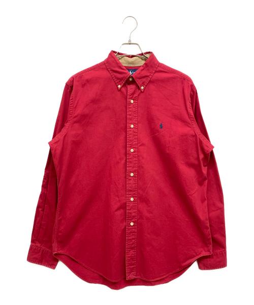 RALPH LAUREN（ラルフローレン）RALPH LAUREN (ラルフローレン) エルボーパッチシャツ レッド サイズ:Lの古着・服飾アイテム