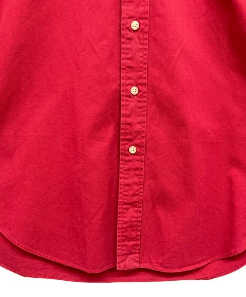 RALPH LAUREN（ラルフローレン）RALPH LAUREN (ラルフローレン) エルボーパッチシャツ レッド サイズ:Lの古着・服飾アイテム