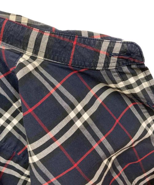 BURBERRY（バーバリー）BURBERRY (バーバリー) コットンポプリンチェックシャツ ネイビー サイズ:SIZE Lの古着・服飾アイテム