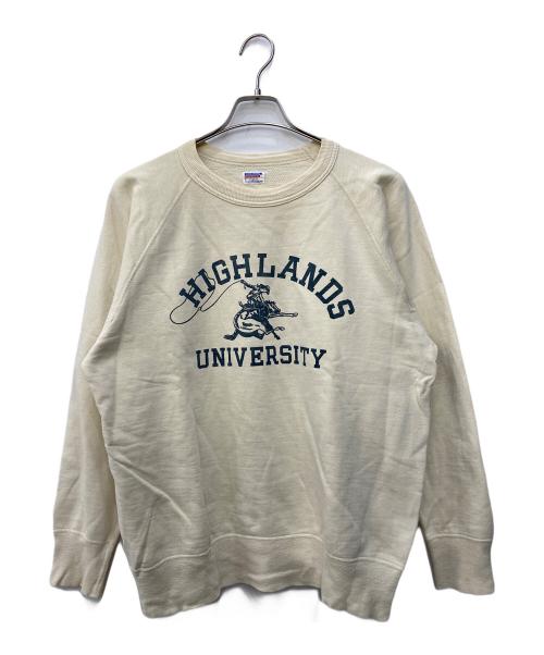 WAREHOUSE（ウエアハウス）WAREHOUSE (ウエアハウス) 染み込みプリントスウェット ベージュ サイズ:Ｌの古着・服飾アイテム