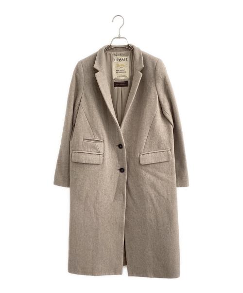 journal standard L'essage（ジャーナルスタンダード レサージュ）journal standard L'essage (ジャーナルスタンダード レサージュ) Menchiカシミヤチェスターコート ブラウン サイズ:表記なしの古着・服飾アイテム