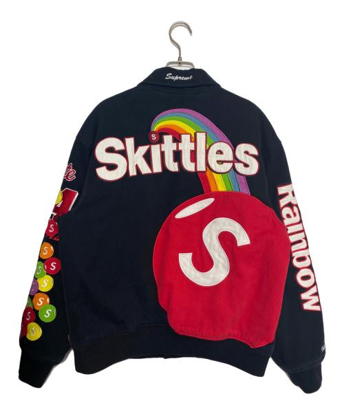 SUPREME（シュプリーム）Supreme (シュプリーム) MITCHELL & NESS (ミッチェルアンドネス) Skittles Varsity Jacket ブラック サイズ:Mの古着・服飾アイテム