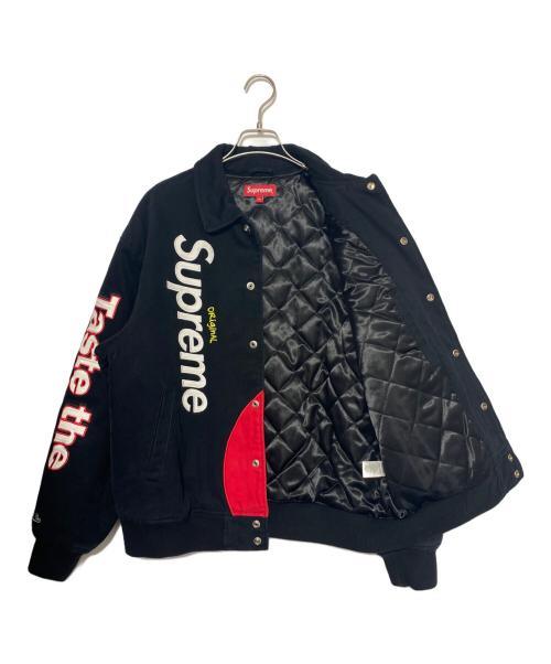 SUPREME（シュプリーム）Supreme (シュプリーム) MITCHELL & NESS (ミッチェルアンドネス) Skittles Varsity Jacket ブラック サイズ:Mの古着・服飾アイテム