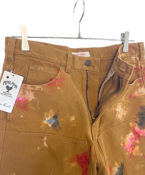 H.R.MARKET（ハリウッドランチマーケッド）H.R.MARKET (ハリウッドランチマーケッド) ペイントダックダブルニーペインター キャメル サイズ:M 未使用品の古着・服飾アイテム