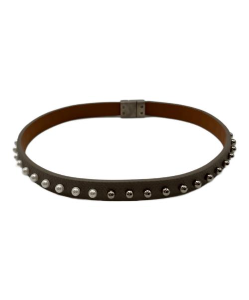 chiucci（キウチ）chiucci (キウチ) パール付ブレスレット グレーの古着・服飾アイテム