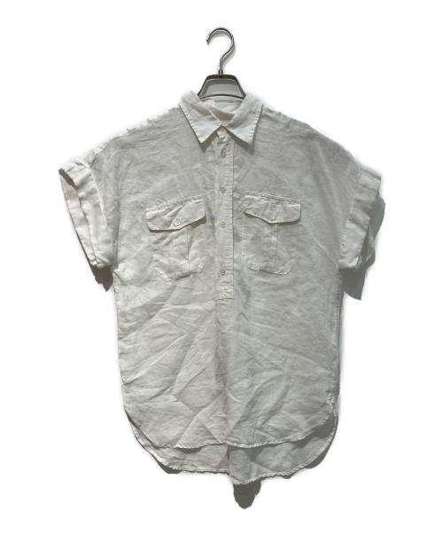 POLO RALPH LAUREN（ポロ・ラルフローレン）POLO RALPH LAUREN (ポロ・ラルフローレン) プルオーバーリネンシャツ ホワイト サイズ:Sの古着・服飾アイテム
