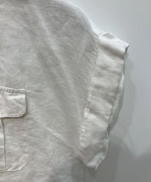 POLO RALPH LAUREN（ポロ・ラルフローレン）POLO RALPH LAUREN (ポロ・ラルフローレン) プルオーバーリネンシャツ ホワイト サイズ:Sの古着・服飾アイテム