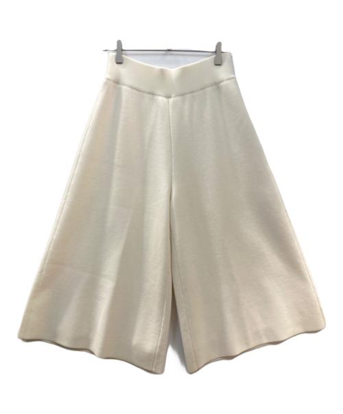 ANAYI（アナイ）ANAYI (アナイ) ウールシルクミラノリブキュロットパンツ アイボリー サイズ:38の古着・服飾アイテム