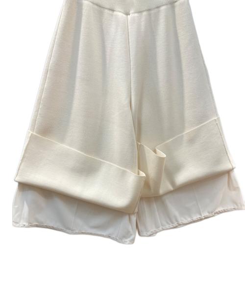ANAYI（アナイ）ANAYI (アナイ) ウールシルクミラノリブキュロットパンツ アイボリー サイズ:38の古着・服飾アイテム
