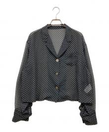 ELENDEEK（エレンディーク）の古着「DOT SHEER SH」｜ブラック