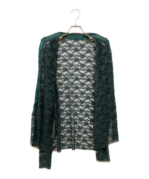 ELENDEEK（エレンディーク）ELENDEEK (エレンディーク) PLEATS LACE SH グリーン サイズ:Freeの古着・服飾アイテム