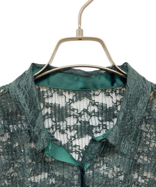 ELENDEEK（エレンディーク）ELENDEEK (エレンディーク) PLEATS LACE SH グリーン サイズ:Freeの古着・服飾アイテム