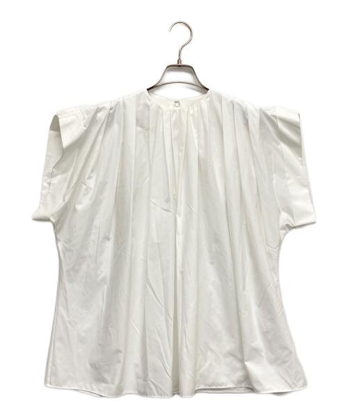 LOHEN（ローヘン）LOHEN (ローヘン) ギャザータックボリュームブラウス ホワイト サイズ:Fの古着・服飾アイテム