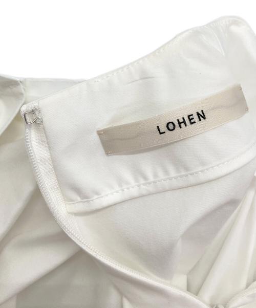LOHEN（ローヘン）LOHEN (ローヘン) ギャザータックボリュームブラウス ホワイト サイズ:Fの古着・服飾アイテム