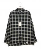 BLACK DESIGNSブラックデザイン）の古着「チェックシャツ」｜ブラック