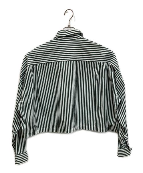 INSCRIRE（アンスクリア）INSCRIRE (アンスクリア) ストライプシャツセットアップ グリーン サイズ:36の古着・服飾アイテム