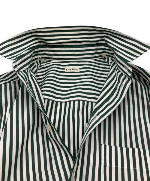 INSCRIRE（アンスクリア）INSCRIRE (アンスクリア) ストライプシャツセットアップ グリーン サイズ:36の古着・服飾アイテム