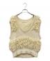 LEINWANDE（ラインヴァンド）の古着「Tweed Fringe Top」｜アイボリー