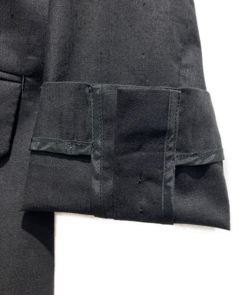 Noble（ノーブル）Noble (ノーブル) 麻ストレッチピークドラペルダブルジャケット ブラック サイズ:38の古着・服飾アイテム