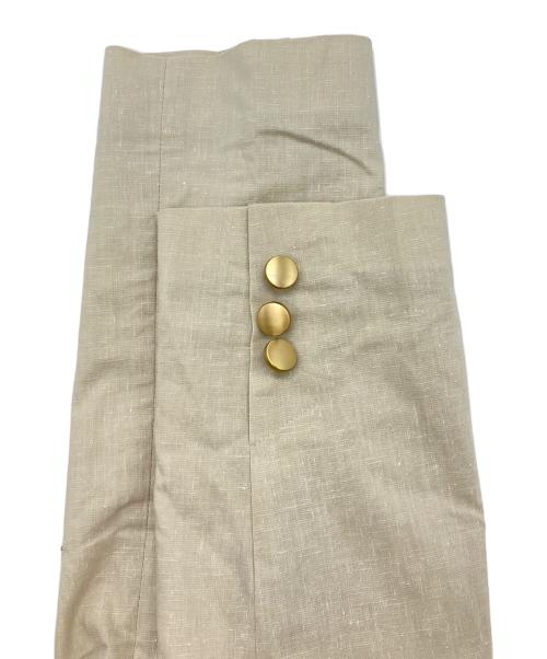 Noble（ノーブル）Noble (ノーブル) 麻ストレッチピークドラペルダブルジャケット アイボリー サイズ:38の古着・服飾アイテム