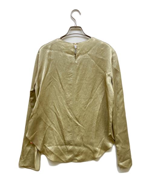 Noble（ノーブル）Noble (ノーブル) アセテートサテンプレーンブラウス ベージュ サイズ:Free 未使用品の古着・服飾アイテム