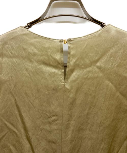 Noble（ノーブル）Noble (ノーブル) アセテートサテンプレーンブラウス ベージュ サイズ:Free 未使用品の古着・服飾アイテム