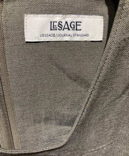 journal standard L'essage（ジャーナルスタンダード レサージュ）journal standard L'essage (ジャーナルスタンダード レサージュ) リネンシルクフレアワンピース オリーブ サイズ:FREEの古着・服飾アイテム