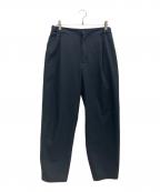 NANGAナンガ）の古着「DOT AIR COMFY TUCK TAPERED PANTS」｜ブラック