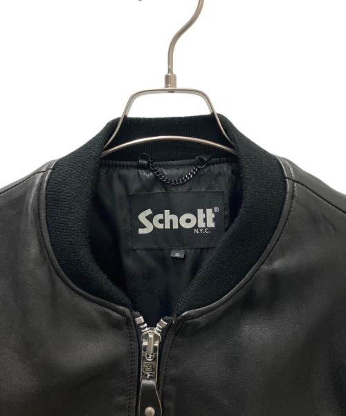 Schott（ショット）Schott (ショット) Schott(ショット)レザージャケット ブラック サイズ:XLの古着・服飾アイテム