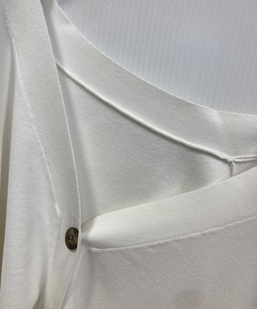 SOEJU（ソージュ）SOEJU (ソージュ) Vネックショートニットカーディガン ホワイト サイズ:FREEの古着・服飾アイテム