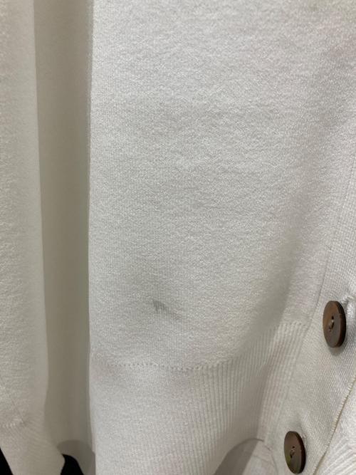 SOEJU（ソージュ）SOEJU (ソージュ) Vネックショートニットカーディガン ホワイト サイズ:FREEの古着・服飾アイテム