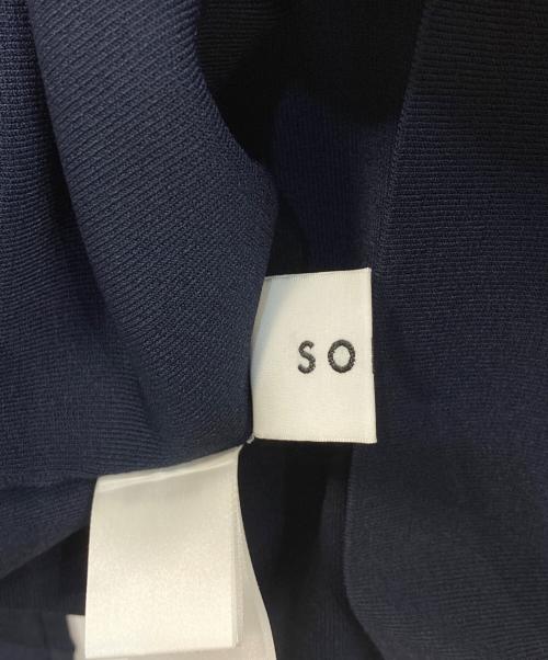 SOEJU（ソージュ）SOEJU (ソージュ) クルーネックニットプルオーバー ネイビー サイズ:Sの古着・服飾アイテム