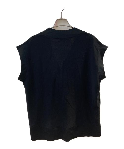 Drawing Numbers（ドローイングナンバーズ）Drawing Numbers (ドローイングナンバーズ) 片畦ニットベスト ブラック サイズ:38の古着・服飾アイテム