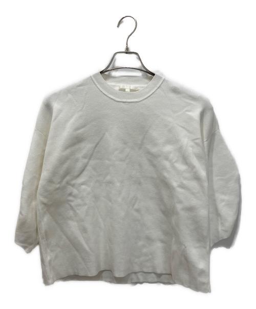 Drawing Numbers（ドローイングナンバーズ）Drawing Numbers (ドローイングナンバーズ) コットン袖パフニットプルオーバー ホワイト サイズ:38の古着・服飾アイテム