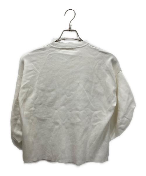 Drawing Numbers（ドローイングナンバーズ）Drawing Numbers (ドローイングナンバーズ) コットン袖パフニットプルオーバー ホワイト サイズ:38の古着・服飾アイテム