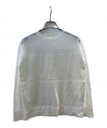 Drawing Numbers（ドローイングナンバーズ）の古着「シースルーパネルニット」｜ホワイト