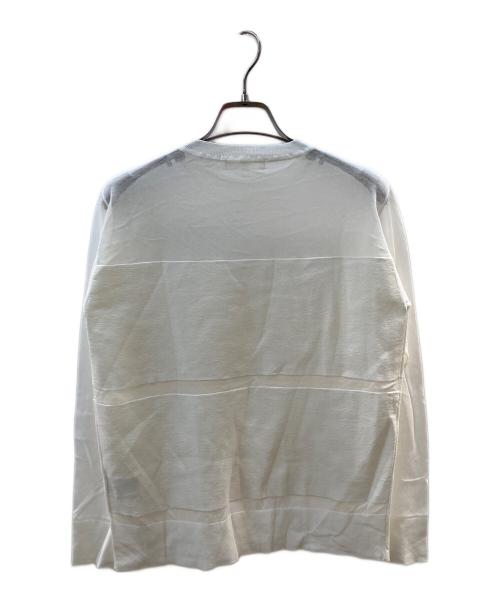 Drawing Numbers（ドローイングナンバーズ）Drawing Numbers (ドローイングナンバーズ) シースルーパネルニット ホワイト サイズ:38の古着・服飾アイテム