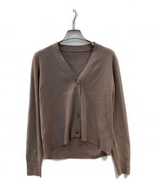SOEJU（ソージュ）の古着「Vネックショートニットカーディガン」｜ブラウン