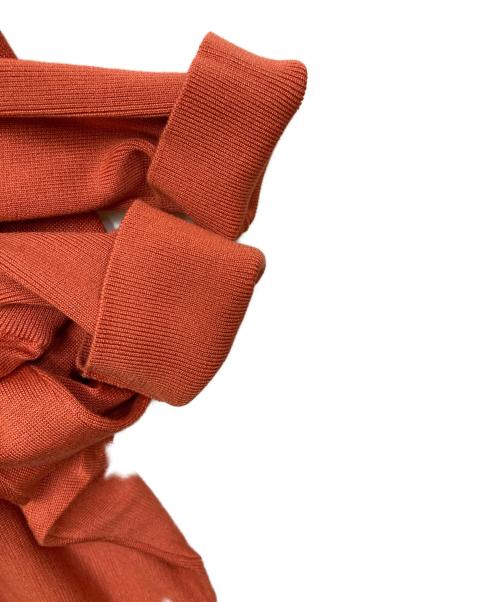 SOEJU（ソージュ）SOEJU (ソージュ) シルクコットンボートネックニットプルオーバー オレンジ サイズ:Mの古着・服飾アイテム