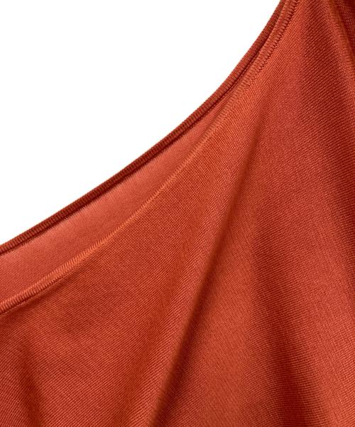 SOEJU（ソージュ）SOEJU (ソージュ) シルクコットンボートネックニットプルオーバー オレンジ サイズ:Mの古着・服飾アイテム