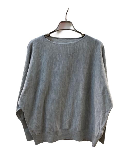 SOEJU（ソージュ）SOEJU (ソージュ) シルクコットンボートネックニットプルオーバー グレー サイズ:Mの古着・服飾アイテム
